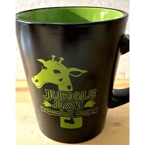 Jungle Jims International Market Coffee Mug Giraffe Black Green